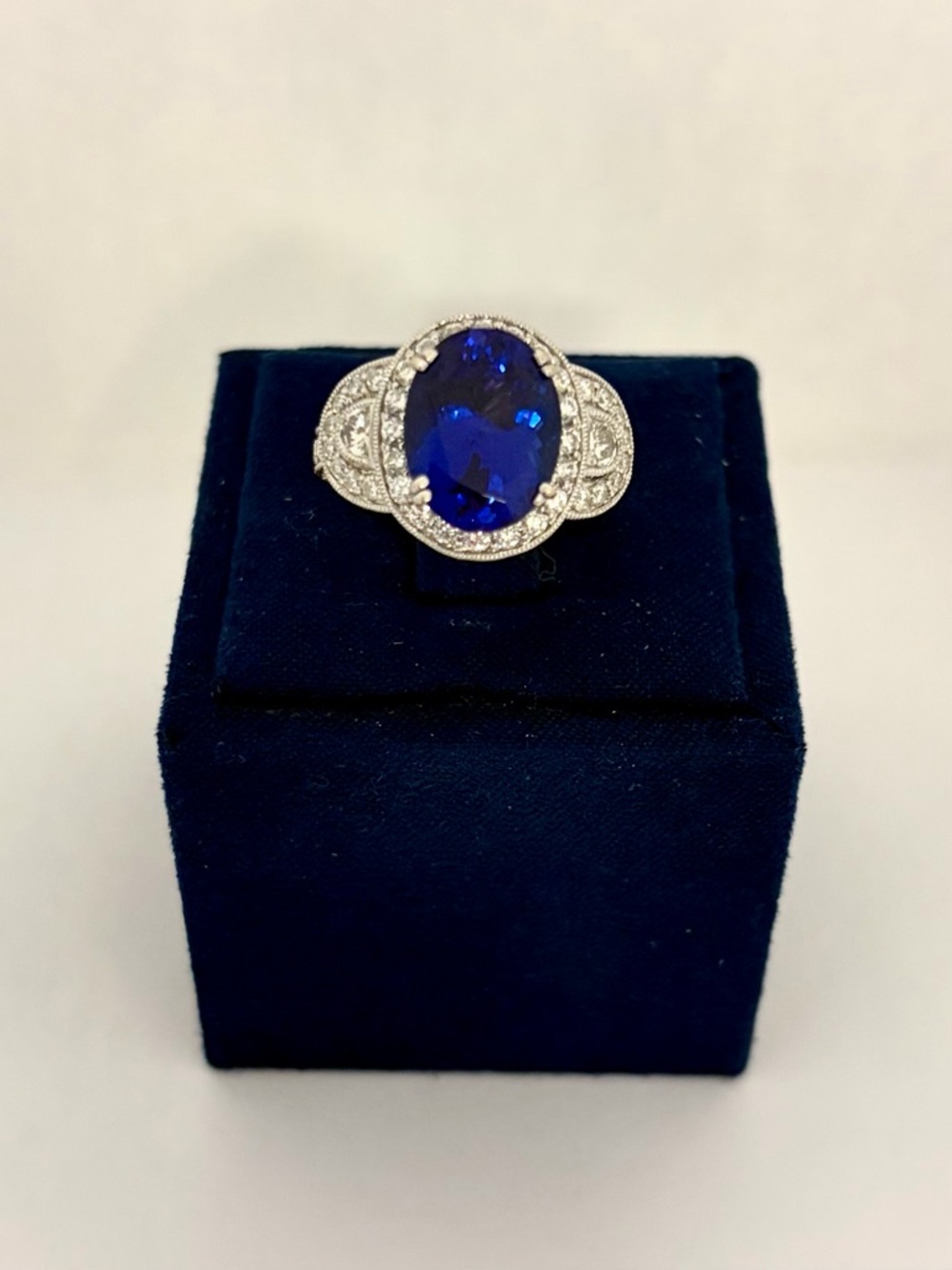 6 Carat triple AAA Tanzanite Ring